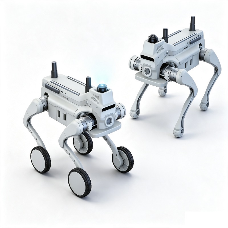 Priemyselný štvornožkový robot na kontrolu a výskum
