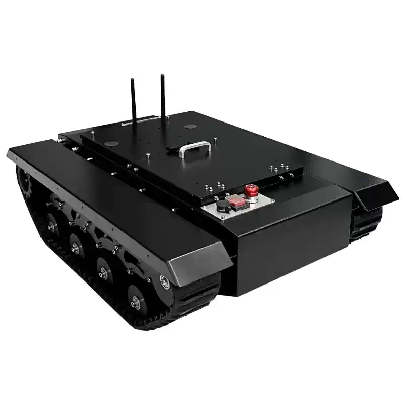 Priemyselný podvozok robota s gumovými pásmi do každého terénu