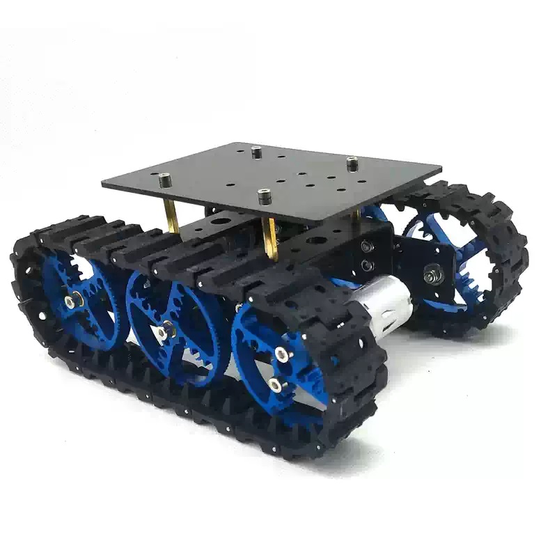 Mini inteligentný podvozok robota s gumovými pásmi