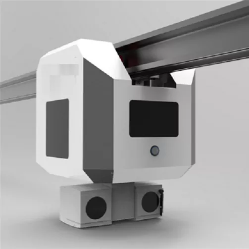 Robot namontovaný na koľajnici