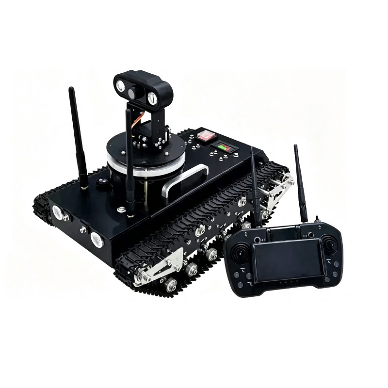 Pásový robot na diaľkové ovládanie s prenosom videa v reálnom čase